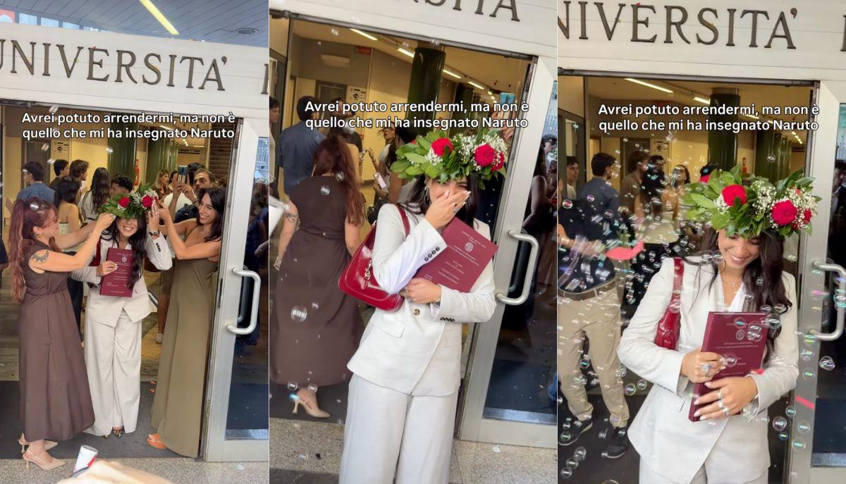 studentessa di laurea e cita naruto