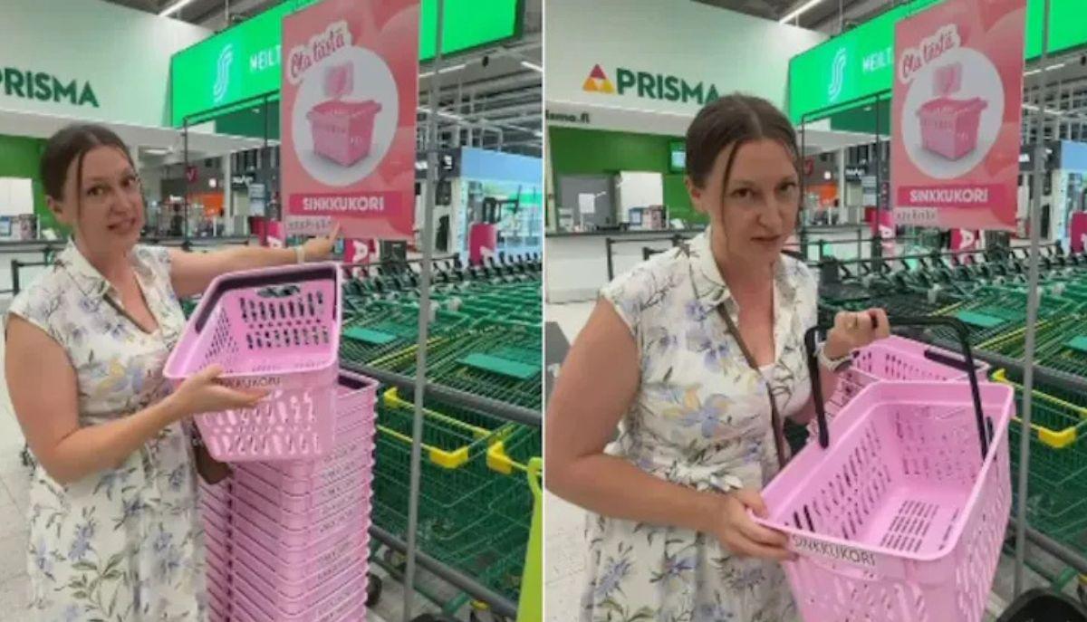 Cestino rosa al supermercato per trovare l'amore: l'iniziativa finlandese che sostituisce le app di dating