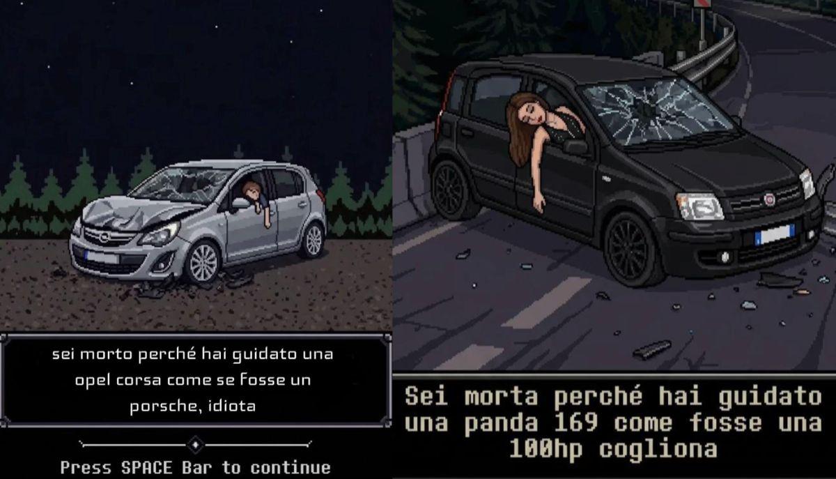 Incidenti in pixel art: su TikTok il trend contro la guida spericolata