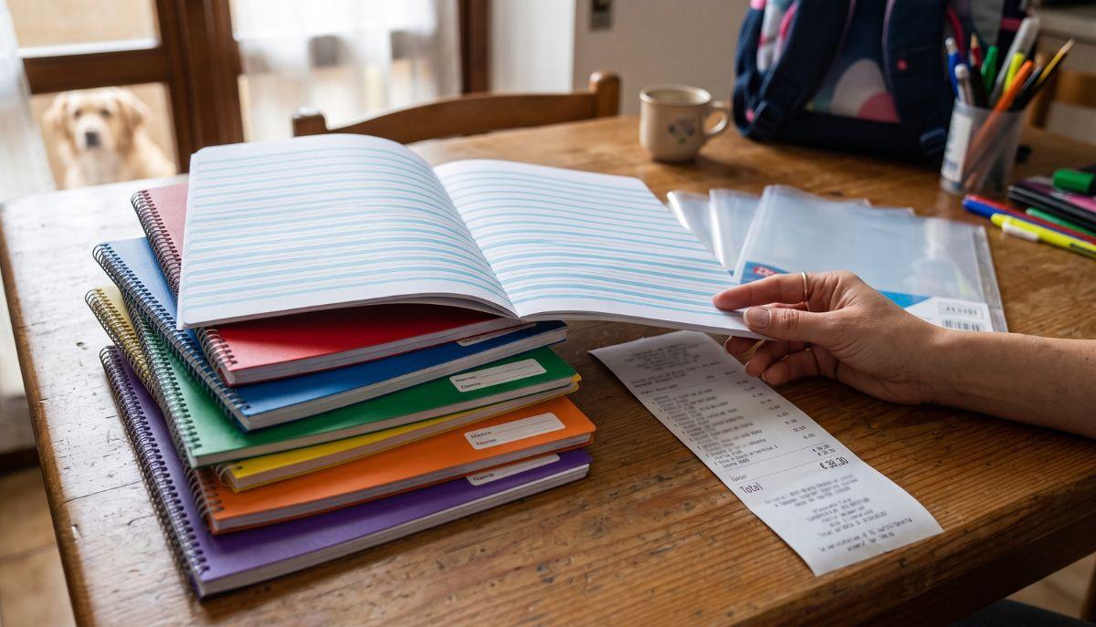 Quasi 40 euro per 6 quaderni e copertine per la figlia con DSA: lo sfogo virale di una mamma