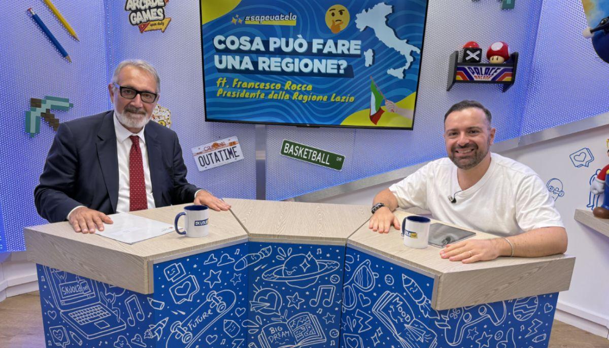 Francesco Rocca negli studi di Skuola.net