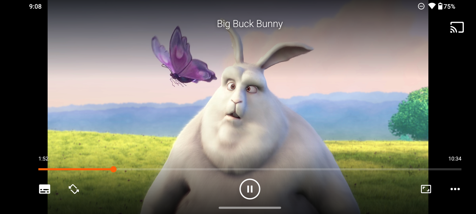 Barra di scorrimento video in un'app Android, esempio di componente SeekBar