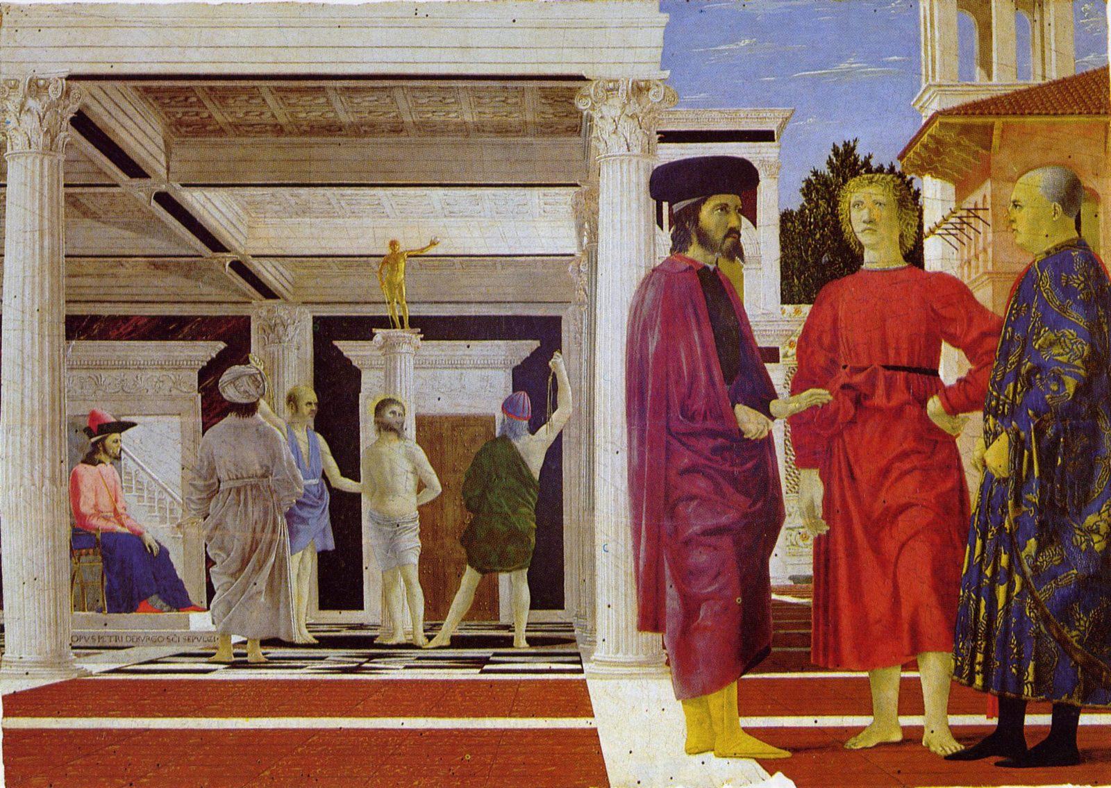 Flagellazione di Cristo di Piero della Francesca, capolavoro della prospettiva rinascimentale