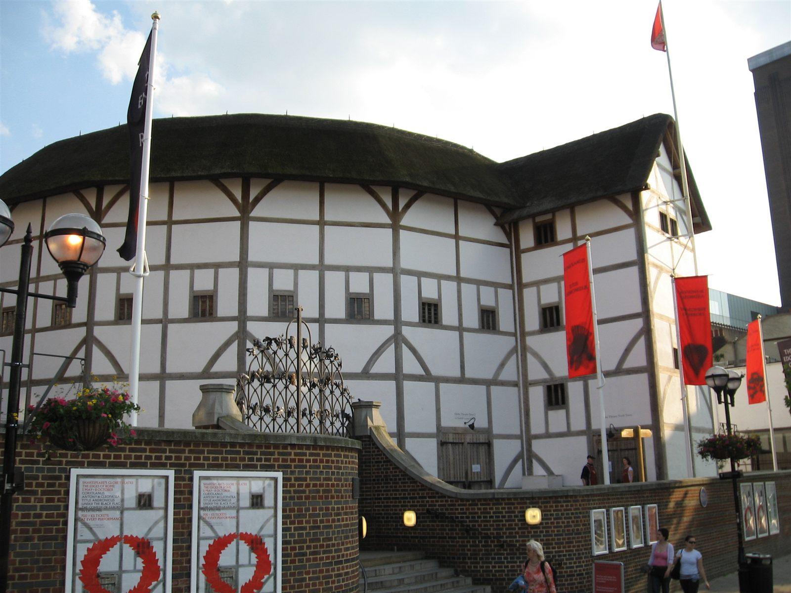 The Globe Theatre in London, where Shakespeare's plays such as Hamlet were performed