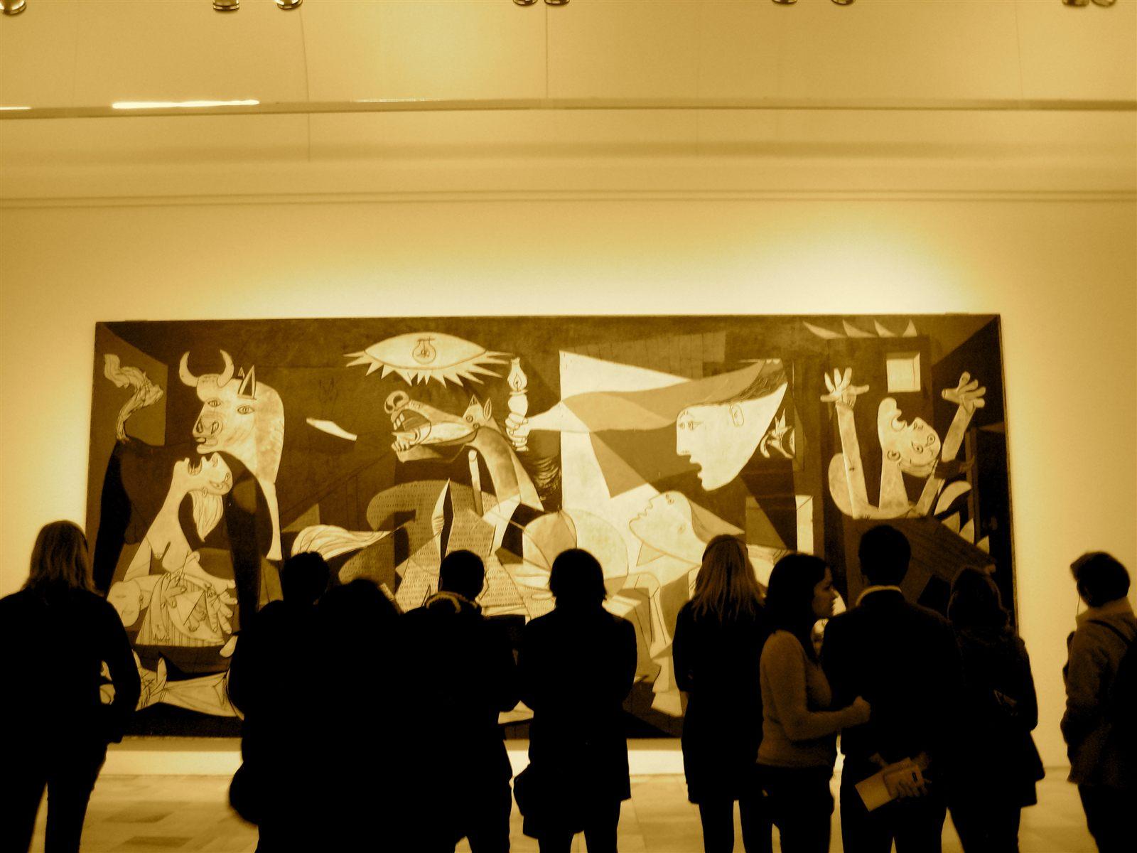 Dettaglio di Guernica di Picasso, opera legata all'impegno civile di Paul Eluard