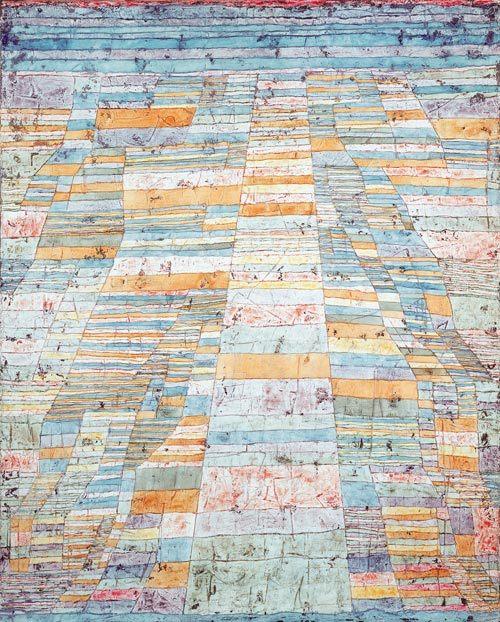 Strade principali e secondarie, dipinto astratto di Paul Klee