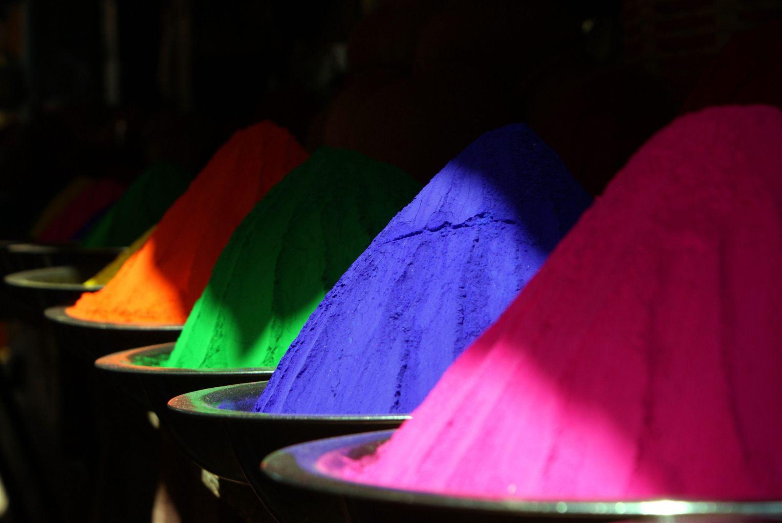 Pigmenti colorati in polvere usati nelle tecniche pittoriche