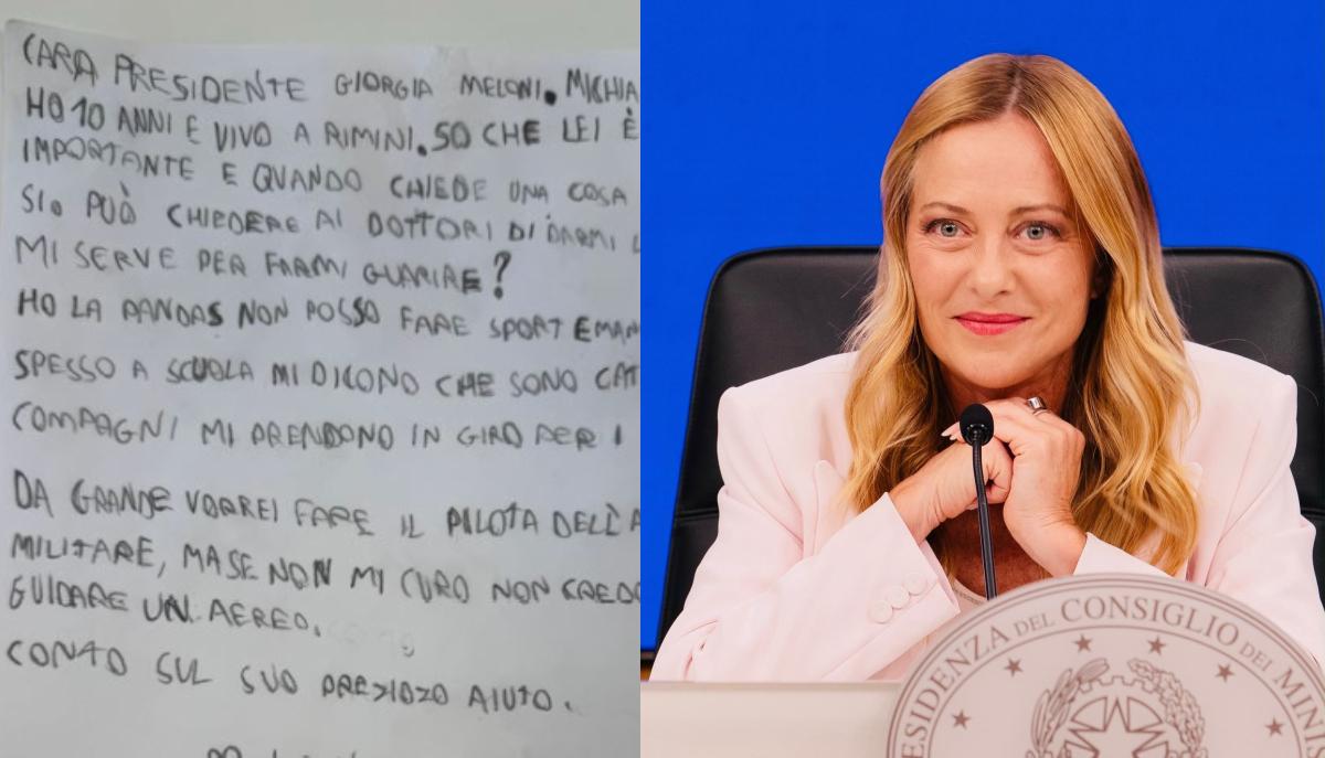 bimbo malato lettera giorgia meloni