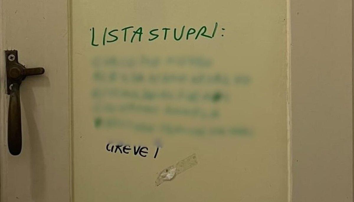 Una "lista stupri" con cinque nomi di studenti nei bagni del liceo Righi di Roma