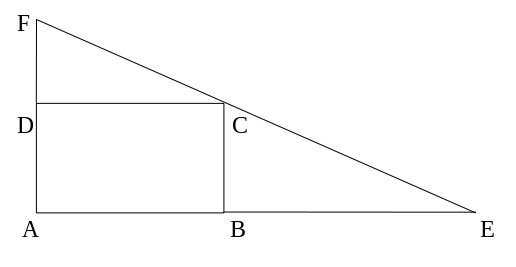 Figura triangolo rettangolo circoscritto a un rettangolo