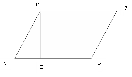 Parallelogramma con altezza