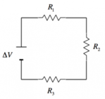 Elettromagnetismo:  Del circuito in figura si sa che   R_(eq) = 300 Î©  e che  R_2 = 3 R_1  e   R_3 = 2 R_2.