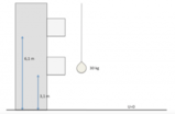Meccanica: Durante la ristrutturazione di una casa un sacco di calce di  30 kg  viene sollevato dal primo piano, posto a  3,1 m  dal suolo, al secondo piano, posto a  6,1 m  dal suolo. Scegliendo il suolo come livello di zero, calcola ...