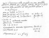 Scrivi l'equazione della parabola con asse parallelo all'asse x e passante per i punti a: (0,0), b:(-1,1), c:(3,3)