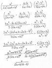 Espressioni letterali: (a^2/(4a^2+4ab+b^2)-(a-b)/(6a+3b)):(a^3-b^3)/(12a+6b)