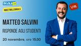 Matteo Salvini torna a Skuola.net per parlare agli studenti
