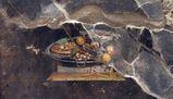 In un affresco di Pompei una pietanza che sembra pizza