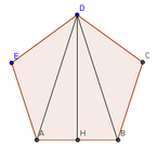 Area e perimetro di figure composte, pentagono come somma di triangoli