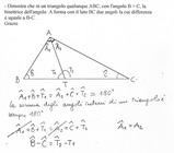 Dimostra che in un triangolo qualunque ABC, con l'angolo B>C , la bisettrice dell'angolo A forma ...