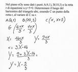 Determinare il luogo del baricentro del triangolo...