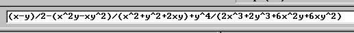 Frazioni algebriche con Derive esercizio 4