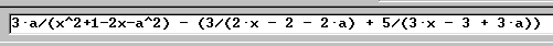 Frazioni algebriche con Derive esercizio 5