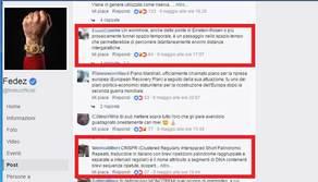 Gli strani commenti apparsi sui post di Fedez e Chiara Ferragni