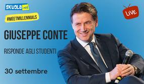 #MeetMillennials: il premier Conte risponde agli studenti in diretta streaming su Skuola.net