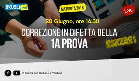 Correggi la Prima Prova di Maturità 2018 insieme a noi! Live alle 16.30