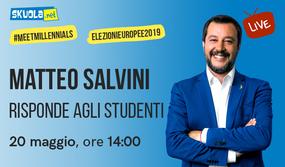 Europee 2019, Salvini a Skuola.net: “Il 23 maggio incontro la prof di Palermo e i suoi studenti”. E sull’Unione: “Voglio stare in Europa ma da italiano”