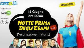 Notte prima degli esami 2020: aspetta la Maturità in diretta insieme a noi!