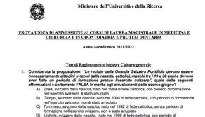 Soluzioni del test di Medicina 2021: le domande e le risposte corrette del MUR