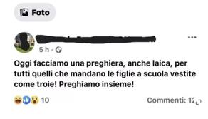 Post sessista del prof: "Mandano le figlie a scuola vestite come tr...". I presidi: "Va sospeso"