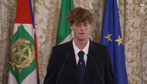 Il discorso di Sinner al Quirinale: "Un onore essere qui"