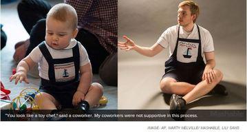 Ragazzo di 23 anni si veste da principe George per una settimana