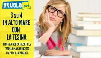 Tesina di maturità last minute: 3 su 4 in alto mare