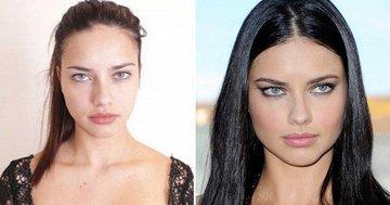20 modelle famose che mostrano come cambiano con e senza makeup