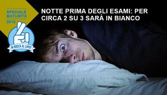 Notte prima degli esami 2016: per circa 2 su 3 sarà in bianco