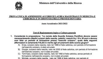 Quali sono le domande annullate del test di Medicina 2021