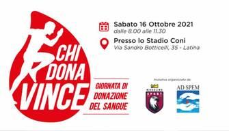 Giornata donazione del sangue: l'iniziativa "Chi Dona Vince" sabato 16 ottobre