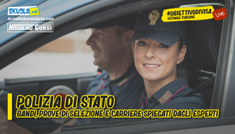 #ObiettivoDivisa, Polizia di Stato: bandi, prove di selezione e carriere spiegati dagli esperti - Live con Nissolino Corsi il 14 marzo alle 16:00