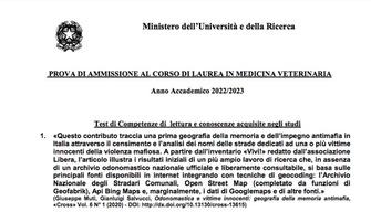 Le soluzioni test di Veterinaria 2022: domande e risposte corrette del Mur