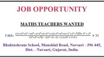 Per diventare prof di matematica bisogna risolvere l'espressione: il singolare annuncio di lavoro della scuola