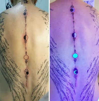 17 tatuaggi che si illuminano di notte