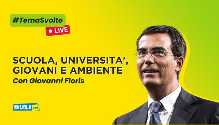 Scuola, università e giovani: ne parliamo con Giovanni Floris. #Temasvolto 1 dicembre ore 15:00
