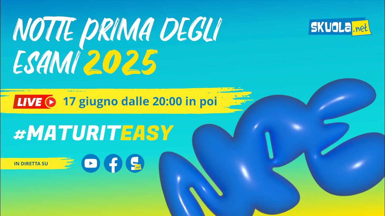 Maturità 2025, arriva la Notte Prima degli Esami! Segui la LIVE per prepararti con noi!