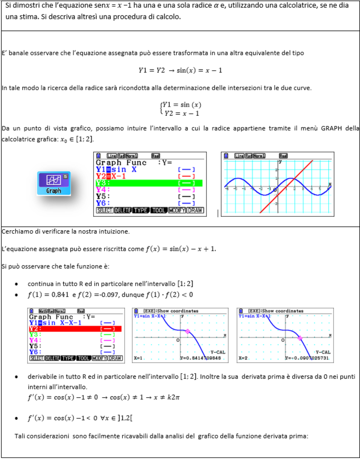 Calcolatrice grafica CASIO FX-CG50 - Risoluzione di equazioni