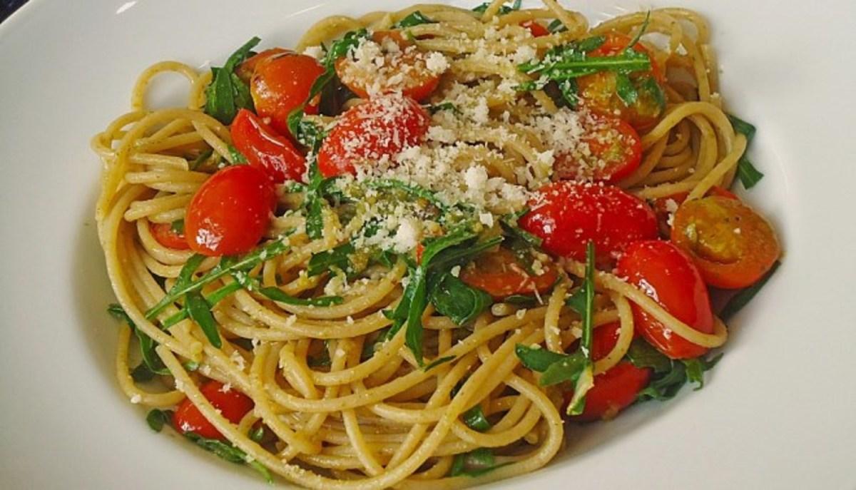 Spaghetti integrali alla rucola