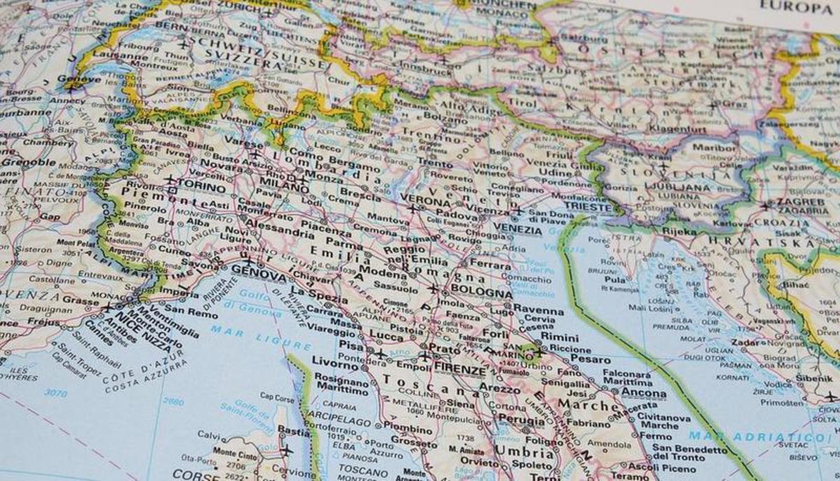 Cartina geografica politica dell'Italia